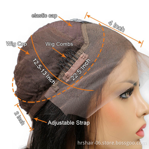 Straight Wave Full Cuticle Aligned Unprocessed Indian 13*4 Lace Frontal Human Hair Wigs 100% human wig